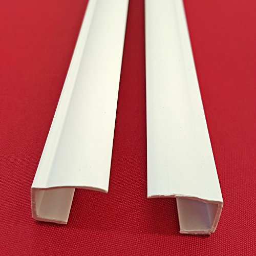 Easy-Shadow - 8 Stück Seitenschienen Länge 150 cm selbstklebend für Klemmfix-Rollo Verdunkelungsrollo - PVC Führungsschiene kürzbar Montage ohne Bohren Verdunkelung - weiß