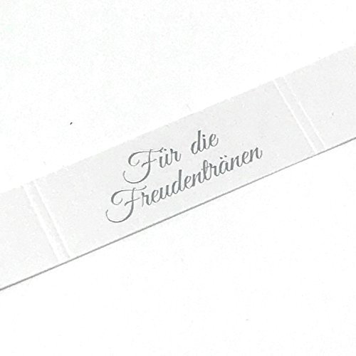 KATINGA Freudentränen Banderolen auf der Hochzeit für Taschentücher (silber geprägt) (50 Stück)