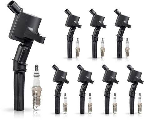ENA Set mit 8 Zündkerzen und 8 Zündspulen kompatibel mit Ford Mercury 2000 2011 F-150 Lincoln Town Car Grand Marquis Expedition Explorer E-150 Crown Victoria 4,6L Ersatz für FD503 SP413