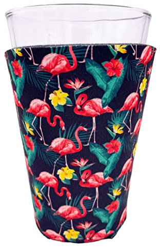 Flamingo Pattern Pint Glass Coolie (1)