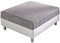 DELIFE Sofa-Hocker Clovis Weiss/Hellgrau Modul B98 x T83 Strukturstoff Sitzhocker