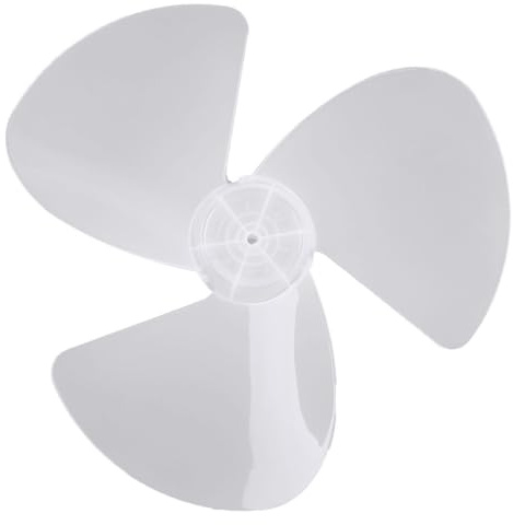 MSemis Ventilatorblatt Lüfterflügel 400mm 3/5 Blätter Rotorblatt Ventilator Kunststoff Ersatz Blätter mit Lüftermutter Tischfan Standventilator Zubehör Weiß B One Size