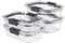 Rubbermaid 2118313 Brilliance Glasaufbewahrung Set mit 4 Lebensmittelbehältern mit Deckel (8 Stück insgesamt), Glas, farblos