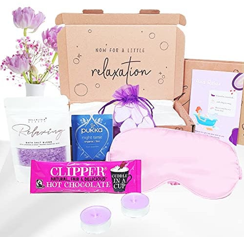 Bellalisia Pamper Gifts For Women, Relaxation Gifts for Women, Self Care Hamper Kit, Hug In A Box Bath Presents Relaxing Mums Gift Set, Ideal Birthday, Christmas & Retirement Gift For Her to Relax