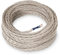 Amarcords - Textilkabel für Lampen ELFENBEIN, geflochten, Seide, 3 Meter, mit 2 Leiter 2x0,75 - Stoffkabel mit farbigem vintage Stoff überzogen für Kronleuchter, Wandlampen und Lampenschirme