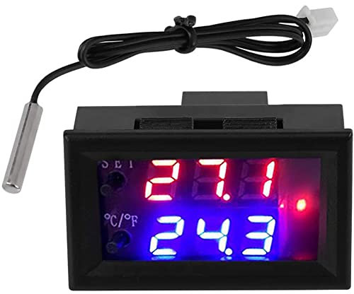 Boaby Temperature Control Module, Digital Thermostat Switch with Sensor, -58~212°F/-50~100℃, for Hatching, Air Conditioning (DC 12V)