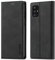 QLTYPRI Hülle für Samsung Galaxy A72, Vintage Matte Handyhülle mit Kartenfach Geld Slot Ständer PU Ledertasche TPU Bumper Flip Schutzhülle Kompatibel mit Samsung Galaxy A72 - Schwarz