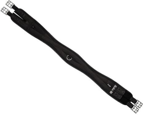 Umbria Equitazione Englische Sattelgurt aus Neopren mit Gummiband 115 cm, Schwarz