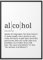 Papierschmiede® Definition Alcohol, 40x60 cm Poster für Wohnzimmer, Schlafzimmer, Küche, Esszimmer, Wandbild Geschenk Wanddeko Spruch English - ohne Rahmen