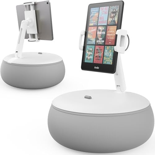 SAIJI Tablet Stand Pillow, Phone Stand for Lap Angle Height Adjustable Soft Pillow Phone Holder for Bed, Flexible Phone Pillow Stand - Grey