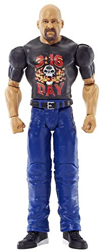WWE HDD34 - Stone Cold Steve Austin Actionfigur, beweglich, ca. 15 cm, zum Spielen und Sammeln, Spielzeug für Kinder ab 6 Jahren