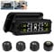 Jansite 【Newest】 TPMS Tyre Pressure Monitoring System Detachable Bracket 14-87Psi Wireless Adjustable Angle with 4 External Sensors Solar/USB Charging Car Alarm System