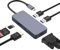 Hub USB C, Tymyp 6 in 1 USB C Hub mit 4K HDMI Output, VGA, SD/TF Card Reader, 2 USB 3.0, Adapter USB C für MacBook Pro/Air iPad Pro Dell Huawei Surface Pro 8/7 und Andere Type C Gerät
