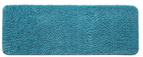 MIULEE Teppich Badematte Badezimmerteppich rutschfest Waschbar Badteppich Bettvorleger Badvorleger Saugfähige Duschvorleger Fussmatte für Wohnzimmer Schlafzimmer Badezimmer 45x120cm Blau-grün