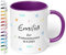 Tasse zur 1. heiligen Kommunion mit Namen & Datum personalisiert „Zur Erstkommunion“ – Mädchen & Jungen - Kommunions-Geschenke von Paten Eltern Oma 330ml Keramik (Violett)