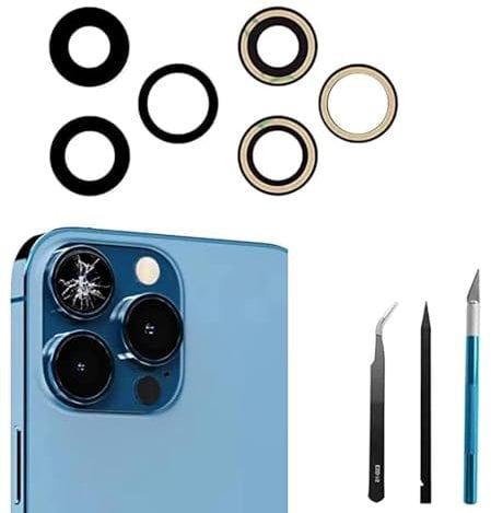 Dakexiong Rückkamera-Glaslinse Ersatz für iPhone 13 Pro/iPhone 13 Pro Max, für iPhone 13Pro / iPhone 13 Pro Max Back Rück Kamera Glas Linse Ersatz, mit Reparaturwerkzeug Kit
