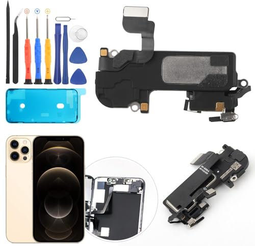 RongZy Haut-Parleur Remplacement pour iPhone 12 Pro Max Speaker Sonnerie De Réparation,avec Outils