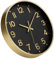 ACCSHINE Wanduhr Ohne TickgeräUsche Lautlos 30cm Modern Quarz Groß Batterie Betriebene Stereo Digital Wanduhr Einfach zu Lesen für Zimmer Zuhause KüChe Schlafzimmer BüRo Schule (Schwarz + Gold)