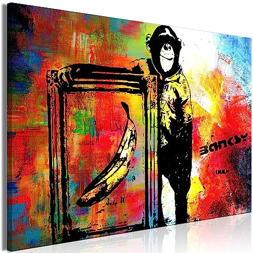 B&D XXL - Quadro Acustico Banksy 1 pezzo schiuma acustica Quadri Moderni Camera da Letto Matrimoniale - Stampa su Tela - Pannelli Fonoassorbenti Decorativi - Fonoassorbente Acustiche