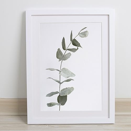 XQSSB Bilderrahmen Fotorahmen Massivholz Weiß Wand 21 × 29,7 cm