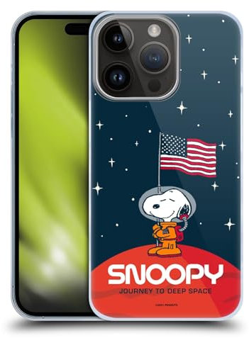 Head Case Designs Offizielle Peanuts Flagge Geheimnisse von Apollo 10 Harte Rueckseiten Handyhülle Hülle Huelle kompatibel mit Apple iPhone 15 Pro