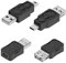 GELRHONR 4PCS Adattatore da USB a Mini USB, USB 2,0 A Maschio a USB B Mini Convertitore femmina a 5 pin Supporta la ricarica 5V / 2A 480Mbps Trasferimento dati per camere digitali (USB to Mini USB)