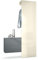Vladon Garderobe Carlton Set 2, Made in Germany, Wandgarderobe aus Deko-Paneel & hängender Schubladen-Kommode, Anthrazit matt/Creme Hochglanz (105 x 193 x 35 cm)