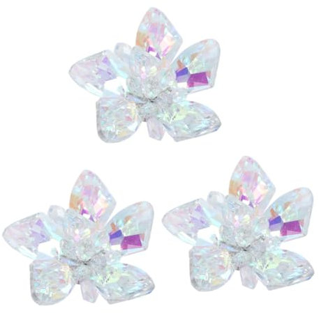 NUOBESTY 3 Stück Schuhblume Dekorative Schnalle Schuhe Dekoration Kristallglas Sandalen High Heel Dekorative Schuhe Accessoires