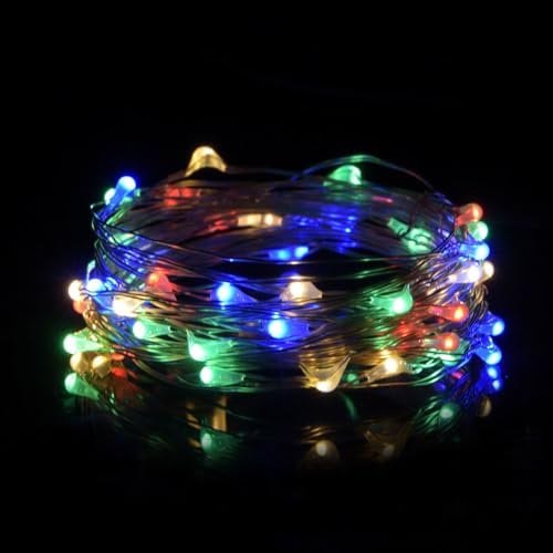 TuoTu USB LED Fairy String Light,50 LED Bulbs 16ft /5M, Silver Wire Waterproof Starry String Lights for Indoor, Bedroom Festival Christmas Wedding Party