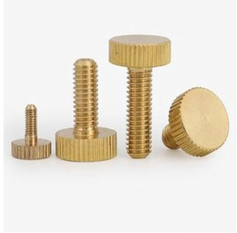 5-20 TEILE/LOS M3 M4 M5 M6 M8 M10 Rändelschraube Messing Flachkopf Hand Rändelschrauben anziehen (Size : M4X25 10PCS)