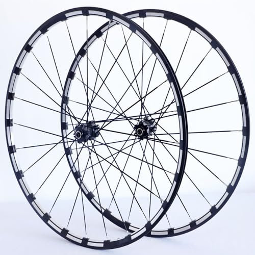 Räder MTB 26 27.5 29 Laufradsatz QR Scheibenbremse 7 8 9 10 11 Gang Kassette Lager Naben Mountainbikes Aluminium Laufrad Satz Vorne Hinten Felgen (Color : Black Hub, Size : 29inch)