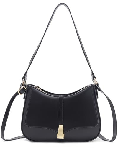 cotwoco Handtasche Damen Klein mit 2in1 Schultergurten | Y2K Crossbody Bag & Retro Hobo Schultertasche | PU-Leder Umhängetasche Damen Klein für Party, Dating, Shopping