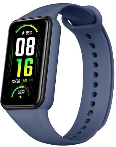 Meliya Correas para Amazfit Band 7 Correa,Silicona Pulseras de Repuesto para Amazfit Band 7 Mujer Hombre(AzulMarino)