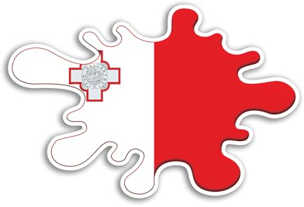 2 x 15 cm Malta-Flagge Vinyl-Aufkleber – Malteser, Europa, Reisen, Urlaub, Stadt, Sehenswürdigkeiten, Gepäck, Farbspritzer, Scrapbooking, Aufkleber #81727