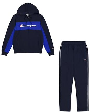 Champion Tuta da uomo Legacy Full Zip con logo, Blu (BS008), XL