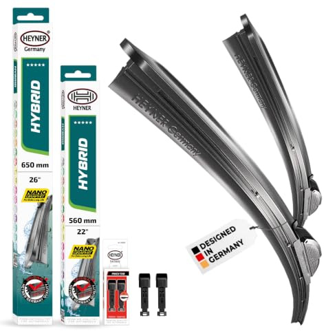 HEYNER® Scheibenwischer für MERCEDES-BENZ A-KLASSE | 09.2004 - 06.2012, HYBRID Flachbalkenwischer, Aerodynamisch & Flexibel, Nanographitbeschichtung
