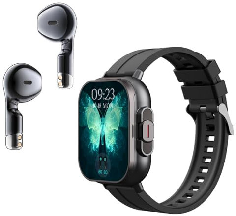 Sxhlseller Montre Intelligente avec écouteurs, Montre de Fitness 2,01 Pouces avec Batterie 250 MAh, Suivi Automatique du Sommeil, Montre Intelligente de Sport pour Hommes et Femmes