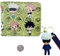 HJYZY Satoru Go-jo Bifold Brieftasche Anime Schmuck Set Jujutsu K. Schlüsselanhänger Cosplay Accessoire mit Aufklebern 12 Stück