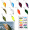 10PCS Fishing Lures Set, Multi Colored Trout Lures with Storage Box, Single Hook Fishing Spinners Trout Spinners Fishing Accessories Fishing Tackle for Saltwater Fish and Freshwater Fish