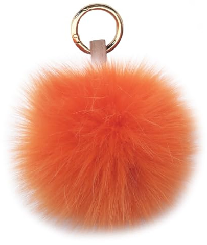 Xsclpomddy Pom Pom Schlüsselbund künstliche weiche Fuchspelz Taschenanhänger Ball Schlüsselanhänger für Handtasche Dekoration