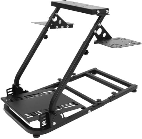 Anman Racing Game Flight Sim Stand-Driving Simulator Cockpit Halterung mit Mehreren Schalthebel Panels Fit für Logitech/Thrustmaster/Fanatec G920 G923 G29, Klappbarer und Feste Sitze