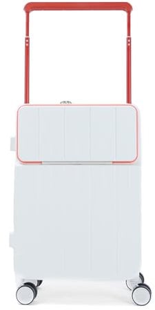 Gorilla Hartschalen-Trolley für Geschäftsreisen - Mit externem Laptopfach & TSA Zahlenschloss, Farbe:Weiss
