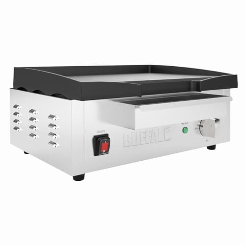 Buffalo Plancha grande de hierro fundido para encimera