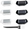 XZSKD 6 Pcs Foot File Replacement Rollers, Micro Pedi Replacement Rollers, 2 Colour & 3 Types of Roughness Foot File Refill, With Cleaning Brush
