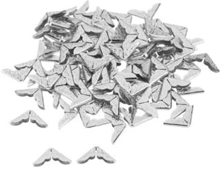 100-300pcs Scrapbooking Albums Corner Protectors Card File Menu Metal Book Laptop Corner Protector Scrapbooks Photo Albums Decor(Silver 100pcs)