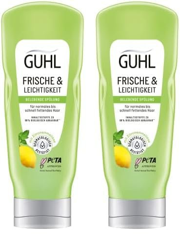 Guhl Frische & Leichtigkeit Spülung - Inhalt: 200 ml - Haartyp: fettig, normal (Packung mit 2)