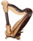 CIYODO Mini Harp Instrument Model Luxury Miniature Harp Decor Storage Box Music Instrument Ornament