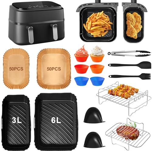 GMISUN Accessori per friggitrice ad aria calda 6L+3L 12 pezzi