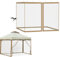 Moustiquaire universelle en maille pour tonnelle avec fermetures éclair pour porche, terrasse, jardin (blanc, 365 x 305 x 220 cm)