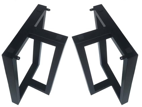 CUAJHNPX Pieds de Table en métal 70 cm, Pieds de Meubles Robustes en Acier Carbone avec Protections de Sol en Caoutchouc pour Tables d'appoint et Bureaux Modernes, Pieds de Banc de Remplacement DIY,